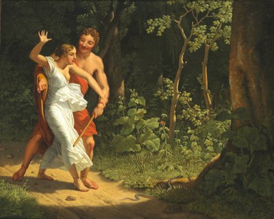 Eine Verführungsszene im Wald von Christoffer Wilhelm Eckersberg
